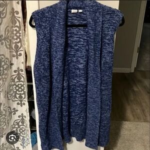 Gap Blue Open Front Sweater Vest Size Medium